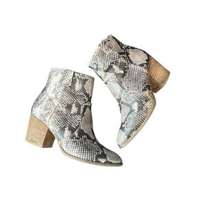 CARLOS by Carlos Santana Faux Snakeskin Ankle Boots Women Size 6.5 Western